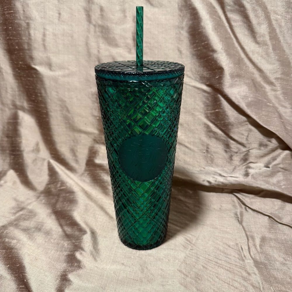 Starbucks Spring 2022 Emerald Green Jeweled Cold Cup Tumbler venti
